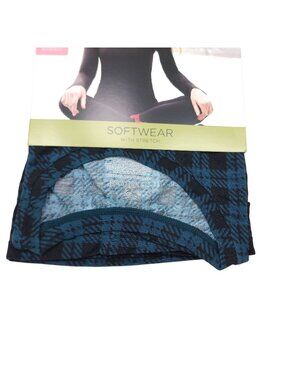 Cuddl Duds Womens Long Sleeve Crew Ultra-Soft Modal Stretch Layer L Green Plaid